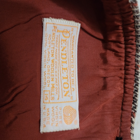 Pendelton Houndstooth skirt 100% pure wool - Picture 8 of 11